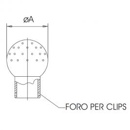 Forata inferiore con CLIP | Bottom bored with clip