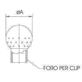 Forata superiore con CLIP | Top bored with clip
